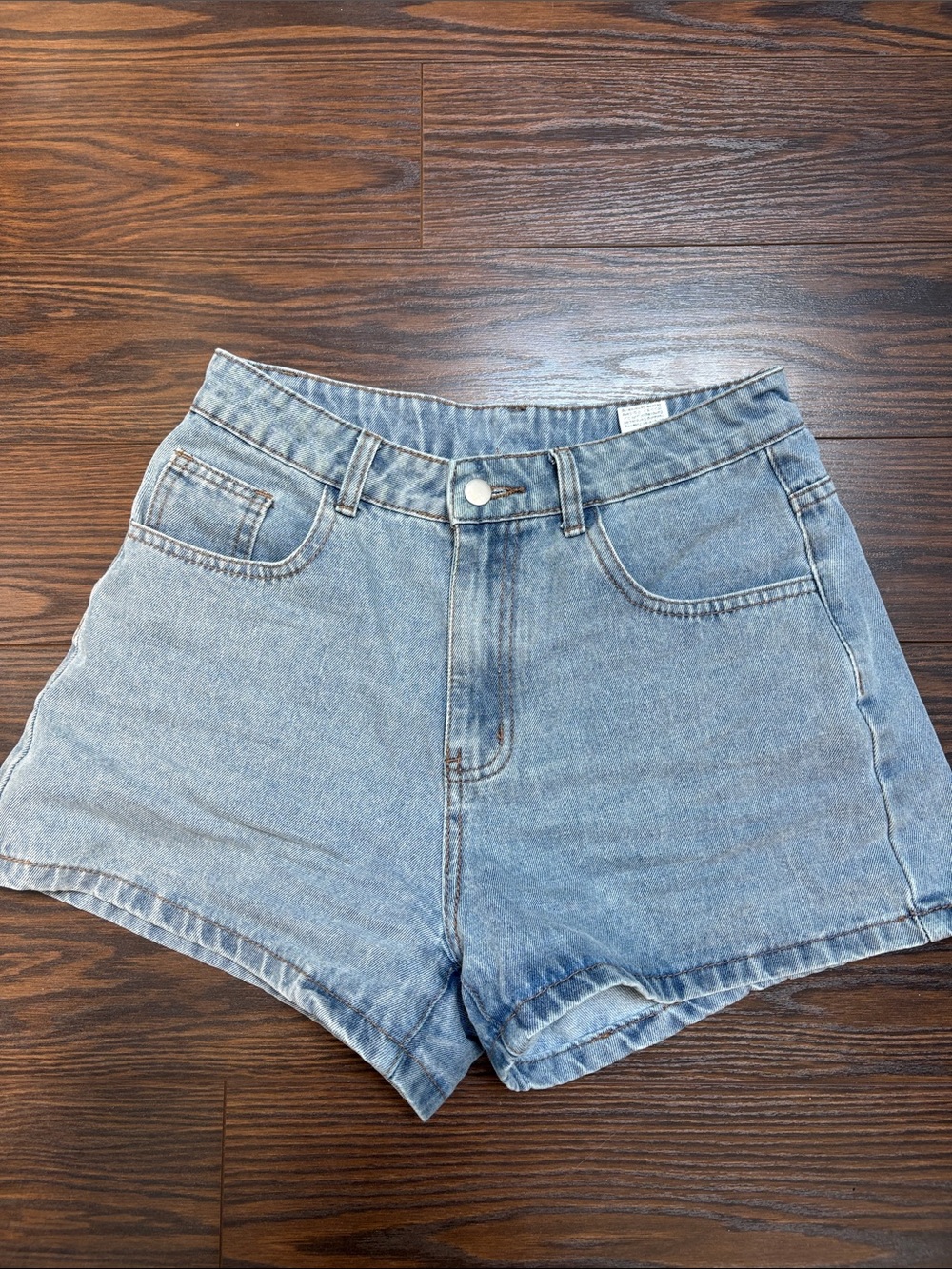 SHEIN Light Blue High Waist Denim Shorts
